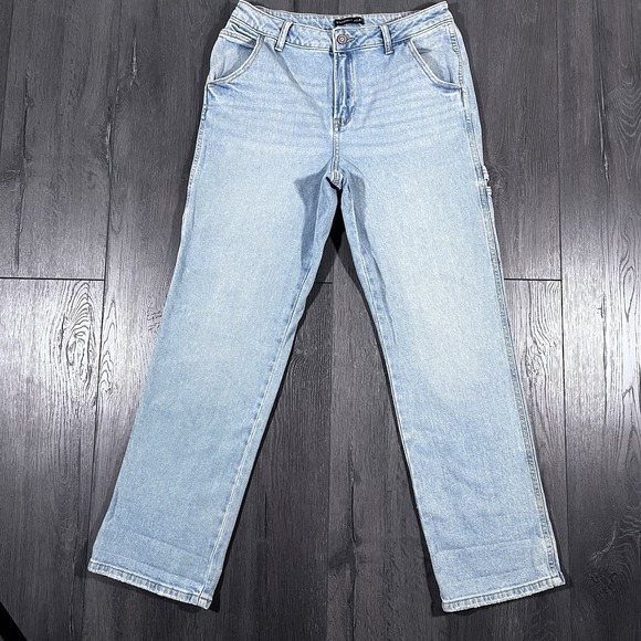 Sincerely Jules Carpenter Jeans Womens 90s Wide Leg Loop Straight Light Wash USA - Picture 1 of 8